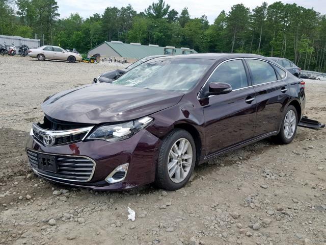 4T1BK1EB5EU114400 - 2014 TOYOTA AVALON BAS BURGUNDY photo 2