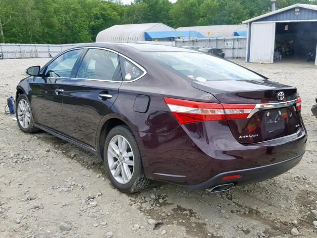 4T1BK1EB5EU114400 - 2014 TOYOTA AVALON BAS BURGUNDY photo 3