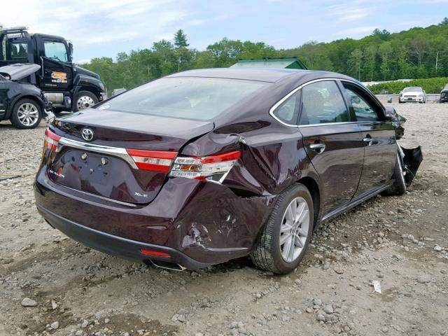 4T1BK1EB5EU114400 - 2014 TOYOTA AVALON BAS BURGUNDY photo 4