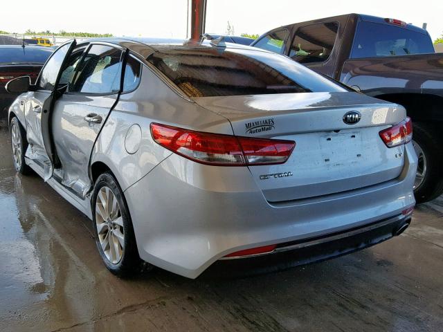 5XXGU4L39HG175647 - 2017 KIA OPTIMA EX SILVER photo 3