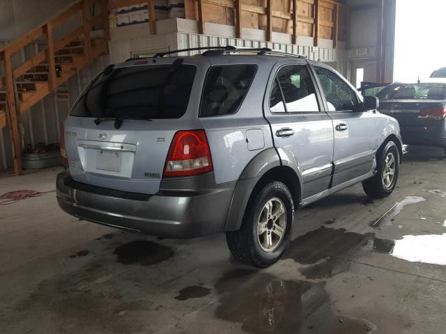 KNDJD733255374658 - 2005 KIA SORENTO EX BLUE photo 4