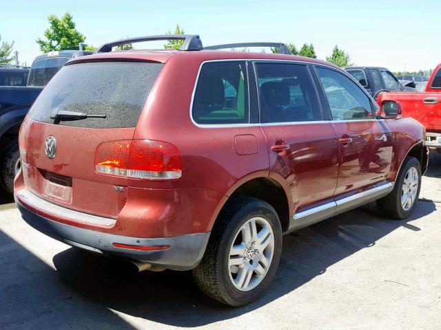 WVGCM77L94D049928 - 2004 VOLKSWAGEN TOUAREG 4. RED photo 4