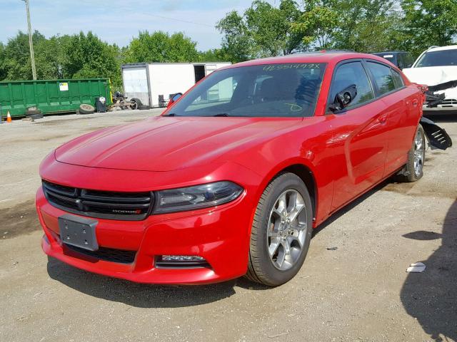 2C3CDXJG1GH144432 - 2016 DODGE CHARGER SX RED photo 2