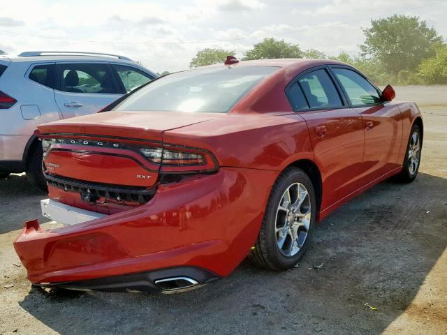 2C3CDXJG1GH144432 - 2016 DODGE CHARGER SX RED photo 4