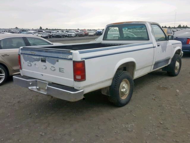 1B7GR14X7JS731225 - 1988 DODGE DAKOTA WHITE photo 4