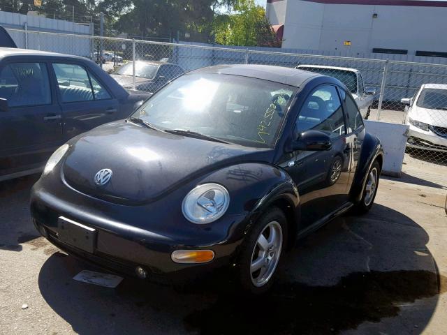 3VWCK21C01M421269 - 2001 VOLKSWAGEN NEW BEETLE შავი ფოტო 2