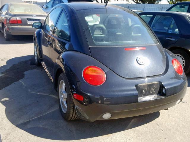 3VWCK21C01M421269 - 2001 VOLKSWAGEN NEW BEETLE შავი ფოტო 3