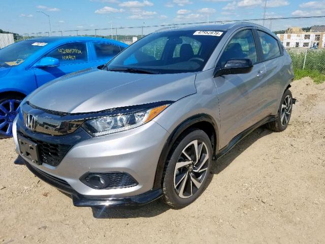 3CZRU5H12KG702089 - 2019 HONDA HR-V SPORT GRAY photo 2