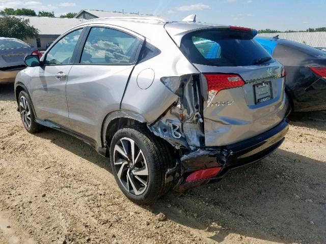 3CZRU5H12KG702089 - 2019 HONDA HR-V SPORT GRAY photo 3