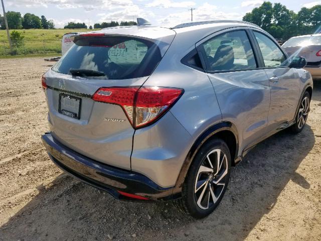 3CZRU5H12KG702089 - 2019 HONDA HR-V SPORT GRAY photo 4