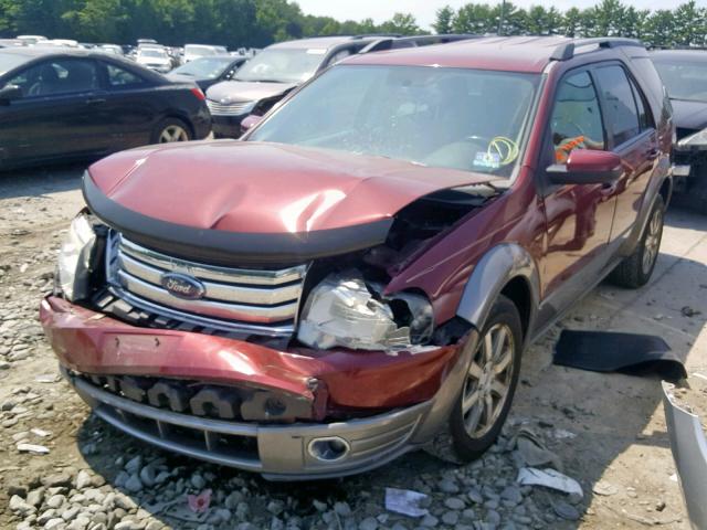 1FMDK02W28GA24487 - 2008 FORD TAURUS X S MAROON photo 2