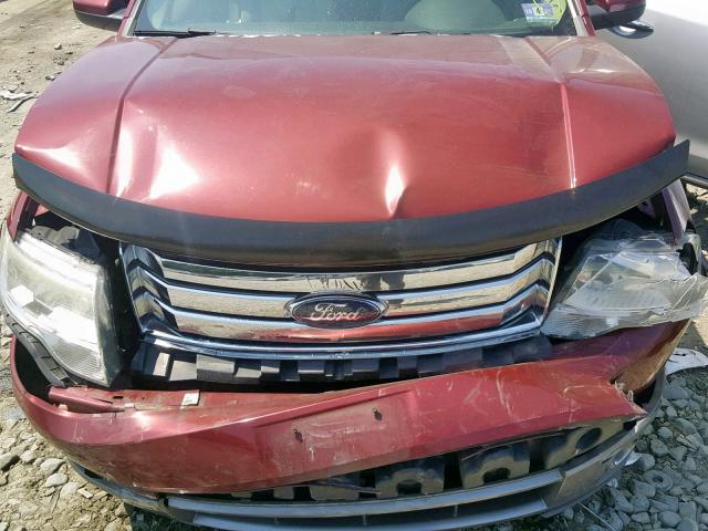 1FMDK02W28GA24487 - 2008 FORD TAURUS X S MAROON photo 7