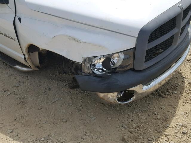 3D7KR28D05G770046 - 2005 DODGE RAM 2500 S WHITE photo 9