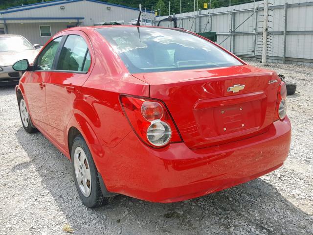 1G1JA5SH0E4156498 - 2014 CHEVROLET SONIC LS RED photo 3