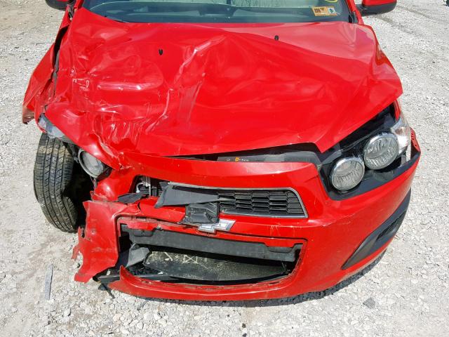 1G1JA5SH0E4156498 - 2014 CHEVROLET SONIC LS RED photo 7