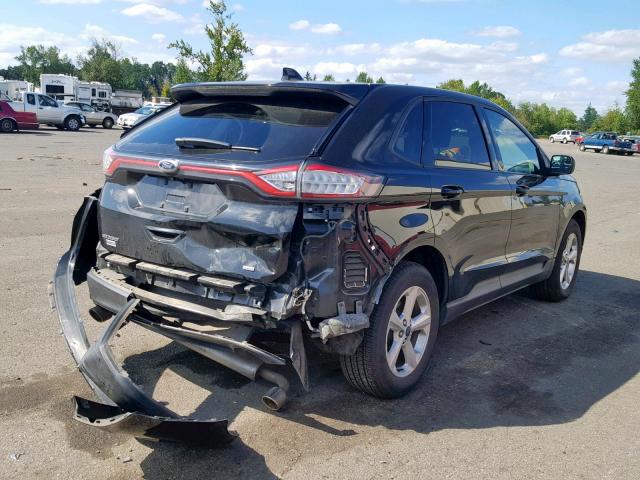 2FMTK4G86FBB39644 - 2015 FORD EDGE SE BLACK photo 4