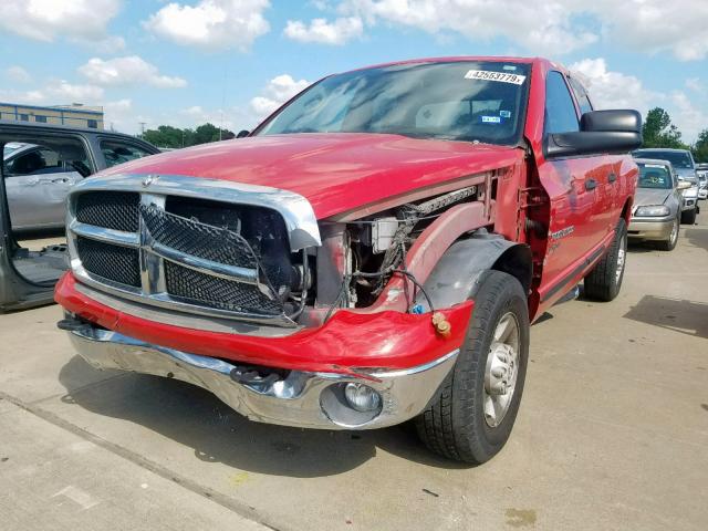 3D7KR28C35G851873 - 2005 DODGE RAM 2500 S RED photo 2