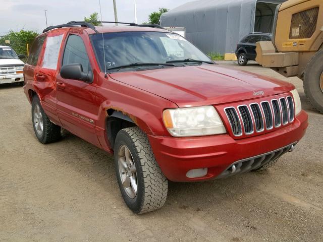 1J8GW68J02C258607 - 2002 JEEP GRAND CHER RED photo 1