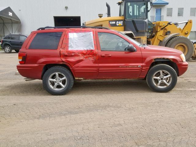 1J8GW68J02C258607 - 2002 JEEP GRAND CHER RED photo 9