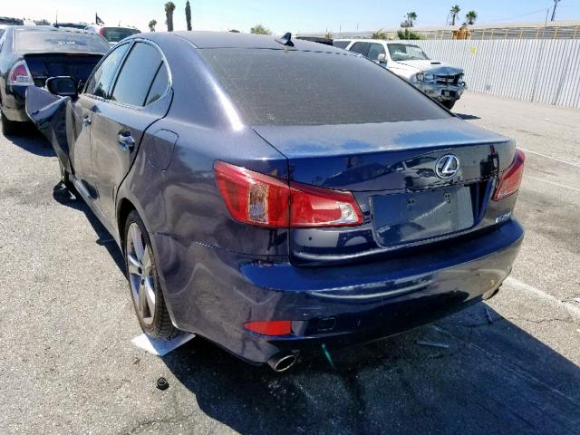 JTHBF5C23B5153526 - 2011 LEXUS IS 250 BLUE photo 3