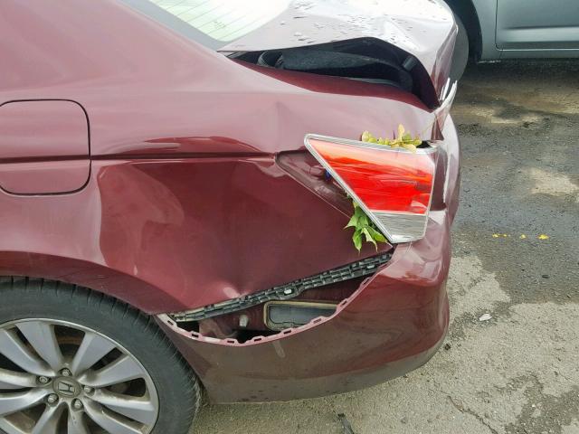 1HGCP2F87BA033013 - 2011 HONDA ACCORD EXL BURGUNDY photo 9