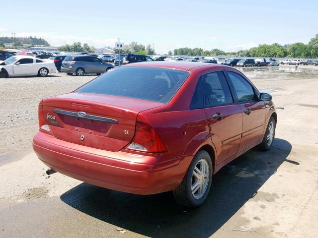 1FAHP34344W137746 - 2004 FORD FOCUS SE C RED photo 4