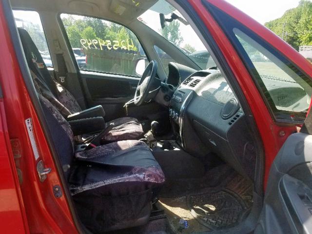 JS2YB417396200709 - 2009 SUZUKI SX4 TOURIN RED photo 5