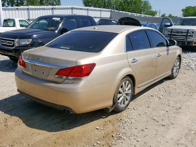 4T1BK3DB7BU373981 - 2011 TOYOTA AVALON BAS GOLD photo 4