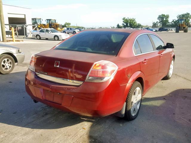 1G8ZS57B99F188432 - 2009 SATURN AURA XE RED photo 4