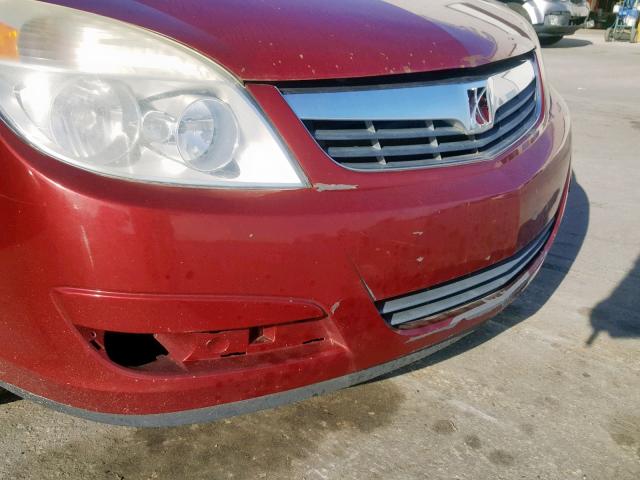 1G8ZS57B99F188432 - 2009 SATURN AURA XE RED photo 9