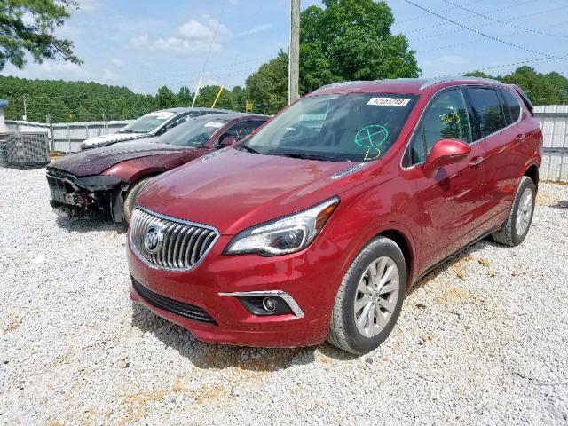 LRBFXBSA8HD067911 - 2017 BUICK ENVISION E RED photo 2
