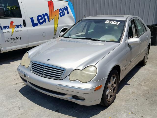 WDBRF61J53A446643 - 2003 MERCEDES-BENZ C 240 SILVER photo 2