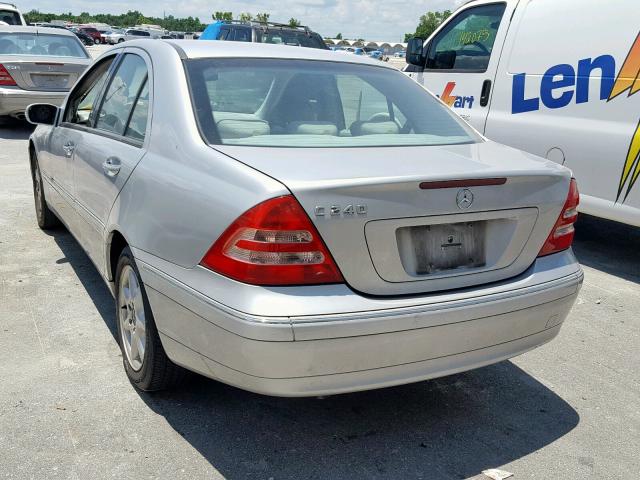 WDBRF61J53A446643 - 2003 MERCEDES-BENZ C 240 SILVER photo 3