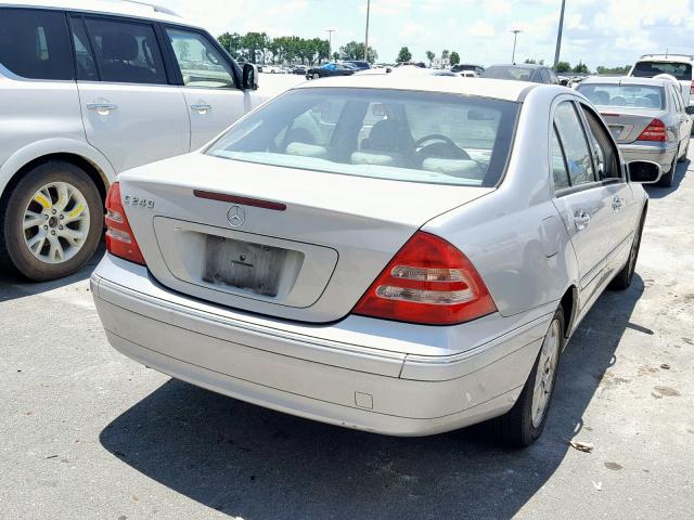 WDBRF61J53A446643 - 2003 MERCEDES-BENZ C 240 SILVER photo 4