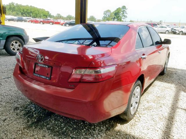 4T1BE46K97U141917 - 2007 TOYOTA CAMRY NEW RED photo 4