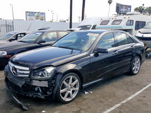 WDDGF4HB9CA619498 - 2012 MERCEDES-BENZ C 250 BLACK photo 2