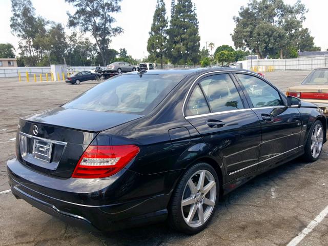 WDDGF4HB9CA619498 - 2012 MERCEDES-BENZ C 250 BLACK photo 4