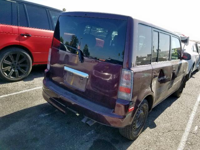 JTLKT324050207551 - 2005 TOYOTA SCION XB 勃艮第红 照片 4