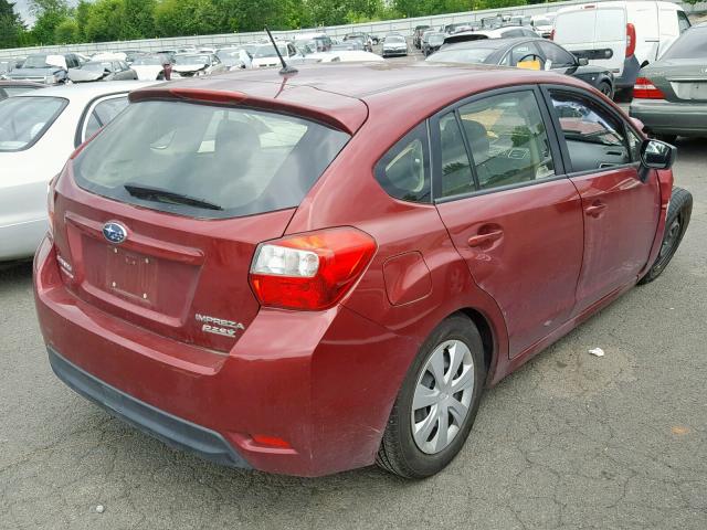 JF1GPAA69F9313819 - 2015 SUBARU IMPREZA RED photo 4