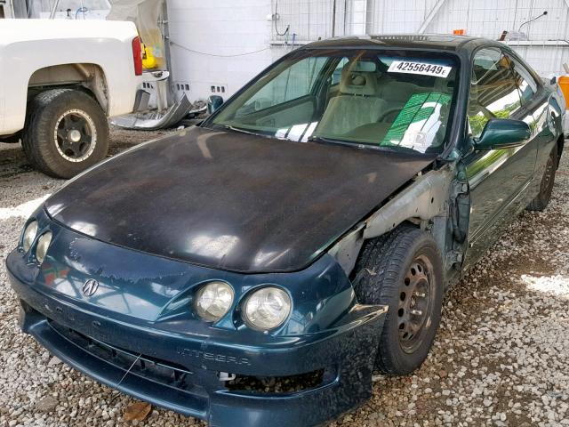 JH4DC4358YS002701 - 2000 ACURA INTEGRA LS GREEN photo 2