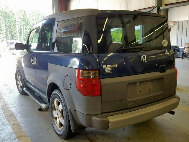 5J6YH18513L016173 - 2003 HONDA ELEMENT EX BLUE photo 3