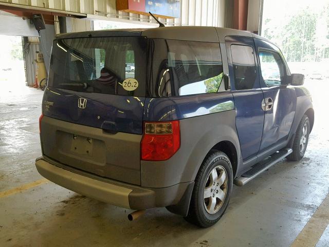 5J6YH18513L016173 - 2003 HONDA ELEMENT EX BLUE photo 4