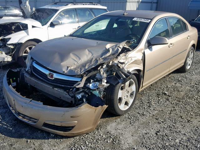 1G8ZS57N88F165488 - 2008 SATURN AURA XE GOLD photo 2