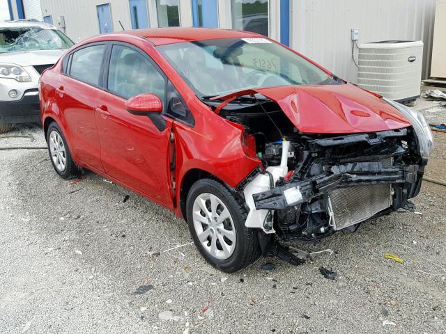 KNADM4A35F6460411 - 2015 KIA RIO LX RED photo 1