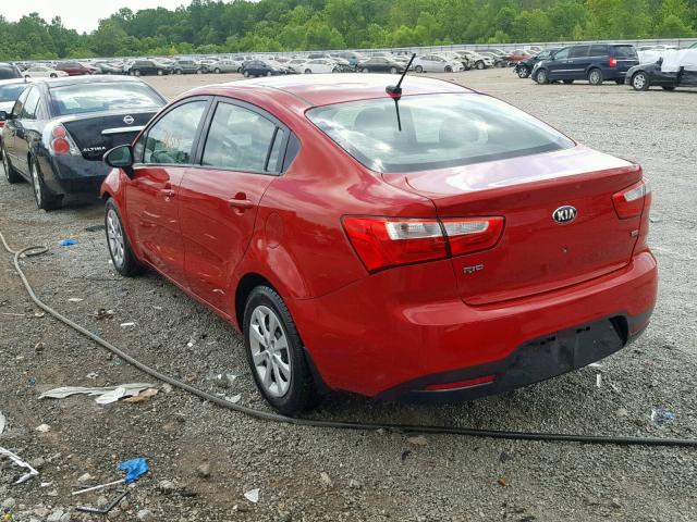 KNADM4A35F6460411 - 2015 KIA RIO LX RED photo 3