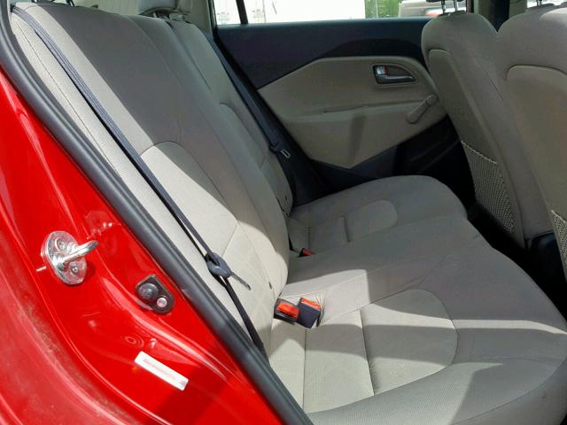 KNADM4A35F6460411 - 2015 KIA RIO LX RED photo 6