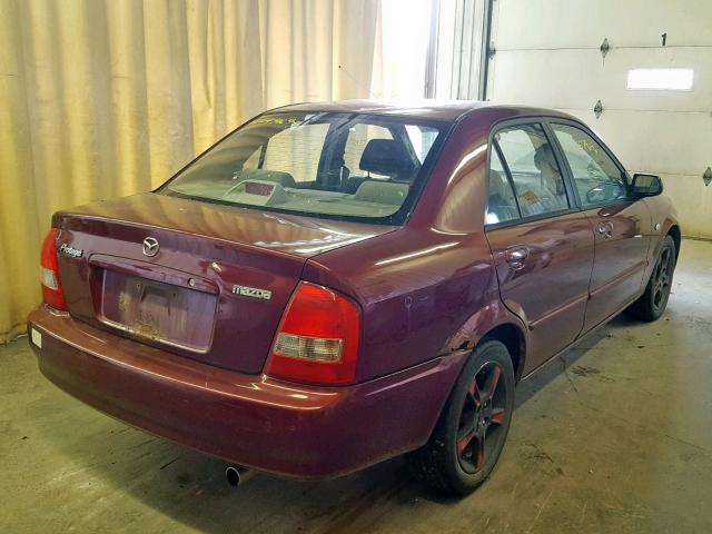 JM1BJ226730148699 - 2003 MAZDA PROTEGE DX MAROON photo 4