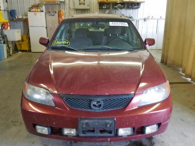 JM1BJ226730148699 - 2003 MAZDA PROTEGE DX MAROON photo 9