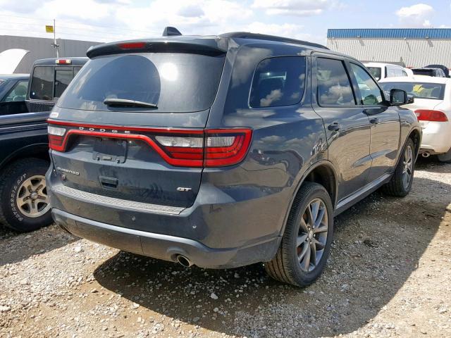 1C4RDJDG5JC345761 - 2018 DODGE DURANGO GT GRAY photo 4