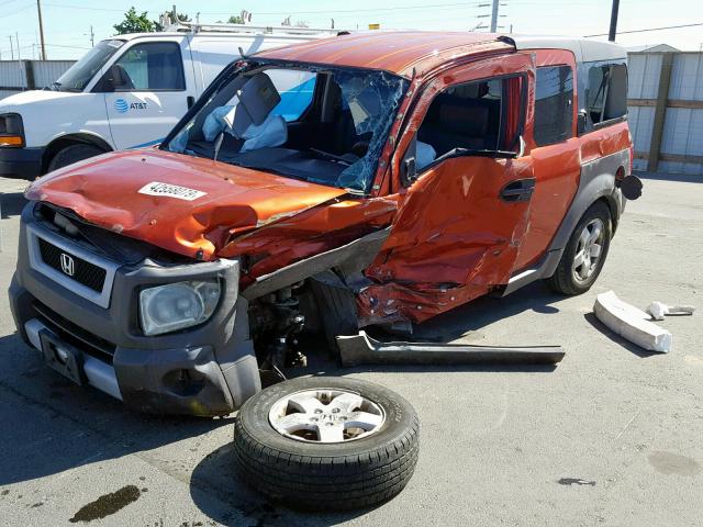 5J6YH28544L013792 - 2004 HONDA ELEMENT EX ORANGE photo 2